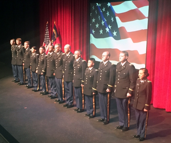 Cadets at the 2016 commissioning ceremony