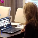 Appalachian professor Dr. Tracy W. Smith, who has been at home teaching online since the coronavirus outbreak. Photo submitted