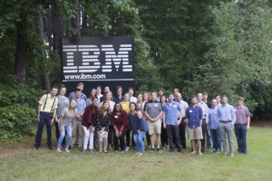 Students outside the IBM Design Studios