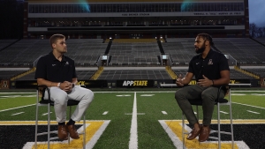 Kaiden Smith interviews App State quarterback Zac Thomas