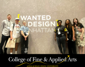 App State professor Michael Rall and Dean Shannon Campbell visited WantedDesign with App State Students