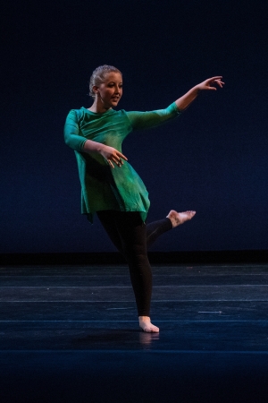 A student performs in the annual spring dance ensemble