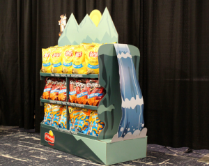 App State students Alli Lackey and Jasmine McElroy designed this display for Frito Lays.