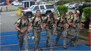 Cadets participating in the 9th annual Mountain Man Memorial March