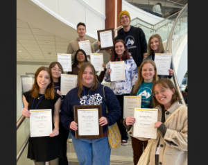 Students of The Peel and The Appalachian with NCCMA Awards