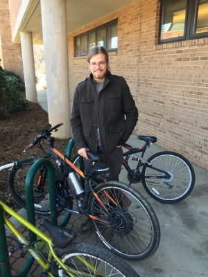 Ryan Gilliespie with e-bike