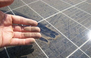Dirty photovoltaic panels can impact energy yield