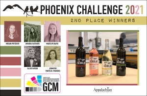 GCM students designed and printed an award-winning wine label