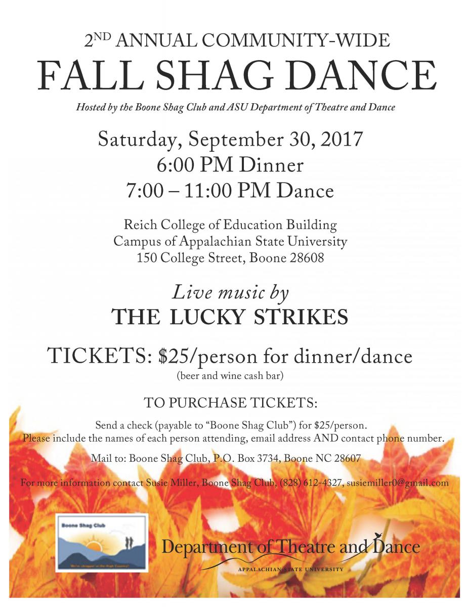 Fall shag dance poster