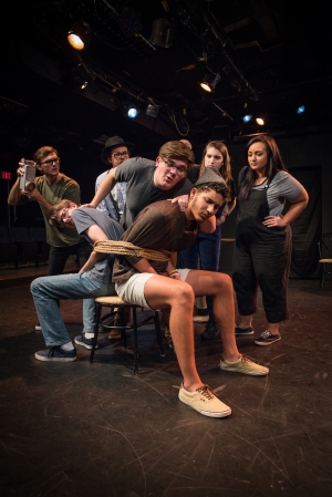Students rehearse a scene from